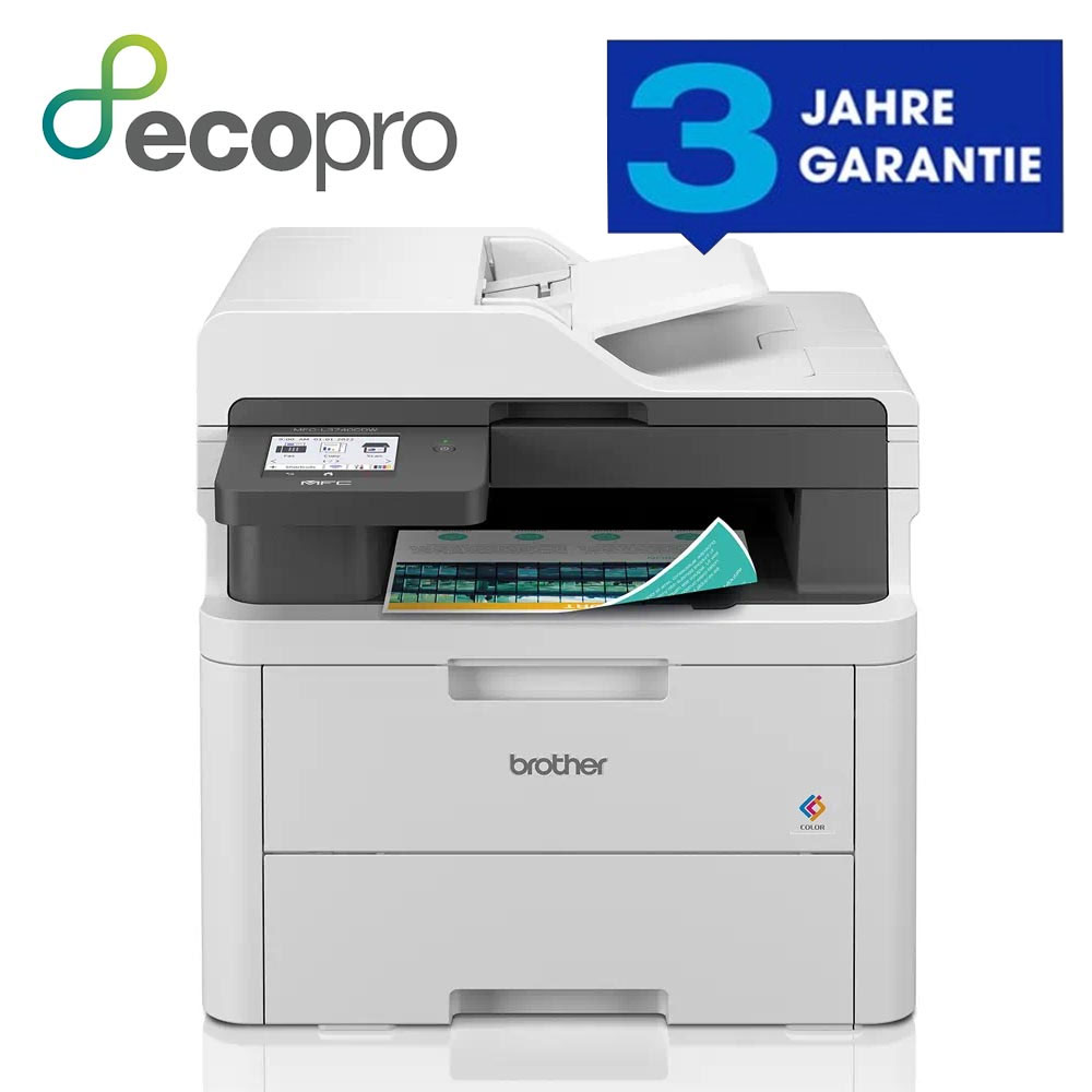 Brother MFC-L3740CDWE 4-in-1 Farb-Multifunktionsgerät mit WLAN/LAN und Duplexdruck 