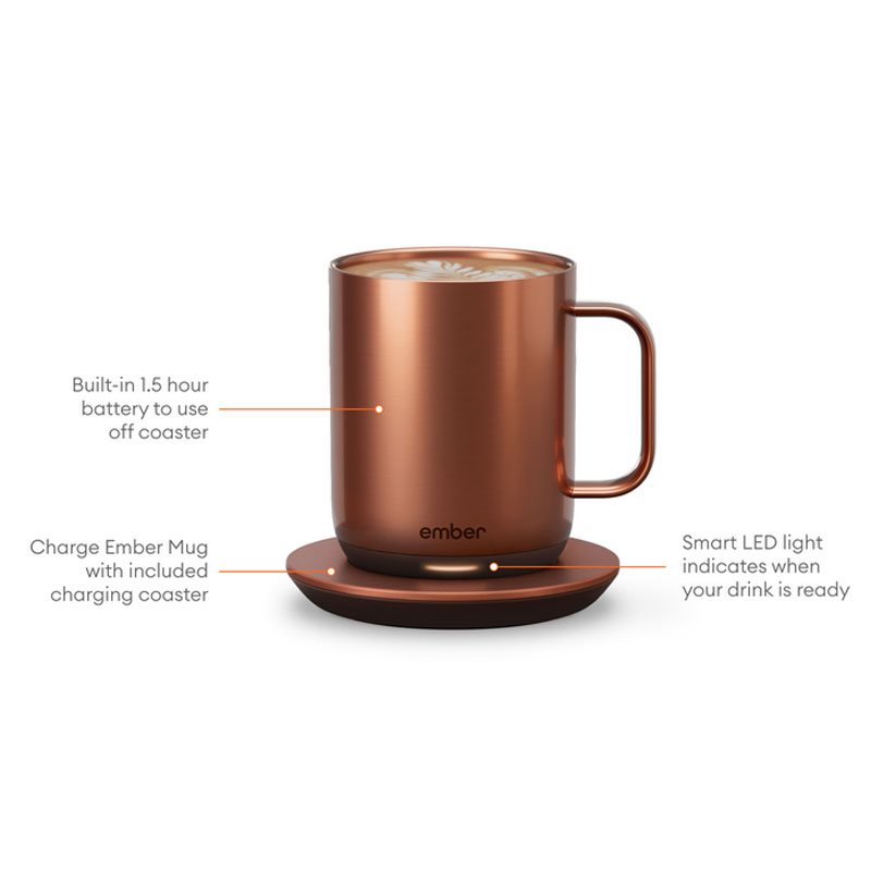 Ember Ceramic Mug2 (295 ml) mit Temperaturregelung kupfer