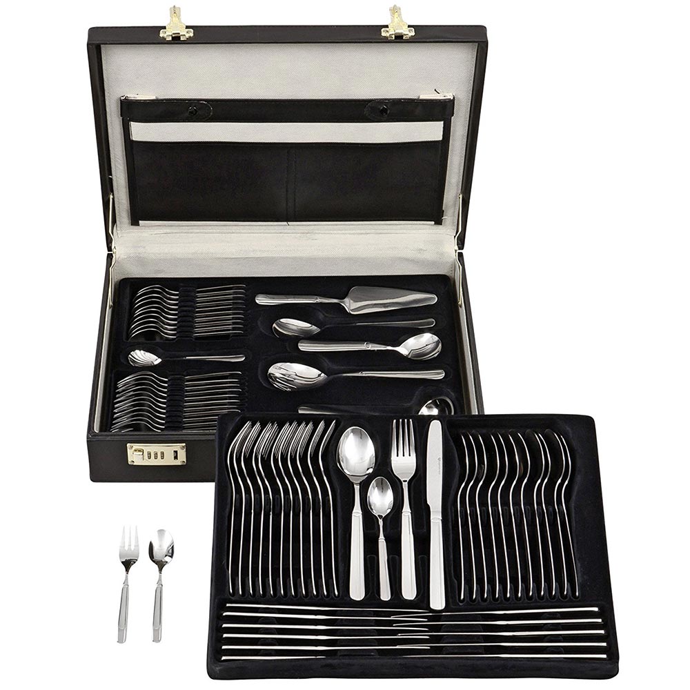 Gräwe Besteckset Besteckkoffer 68-teilig aus Edelstahl 12 Personen Besteck