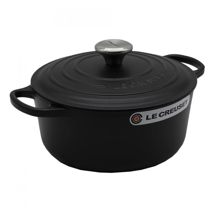 Le Creuset Signature Bräter rund 22 cm schwarz