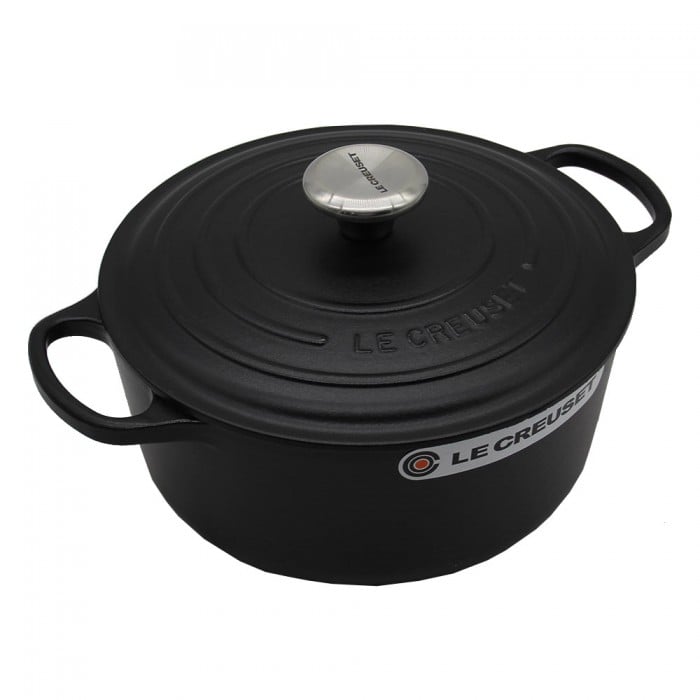 Le Creuset Signature Bräter rund 22 cm schwarz