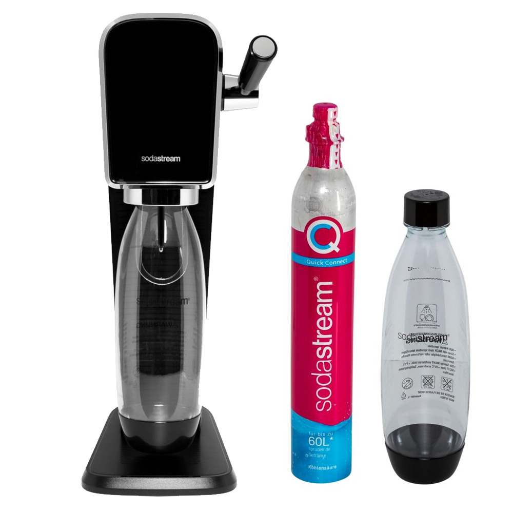 SodaStream Art Wassersprudler mit CO2-Zylinder und 1L spülmaschinenfeste Flasche
