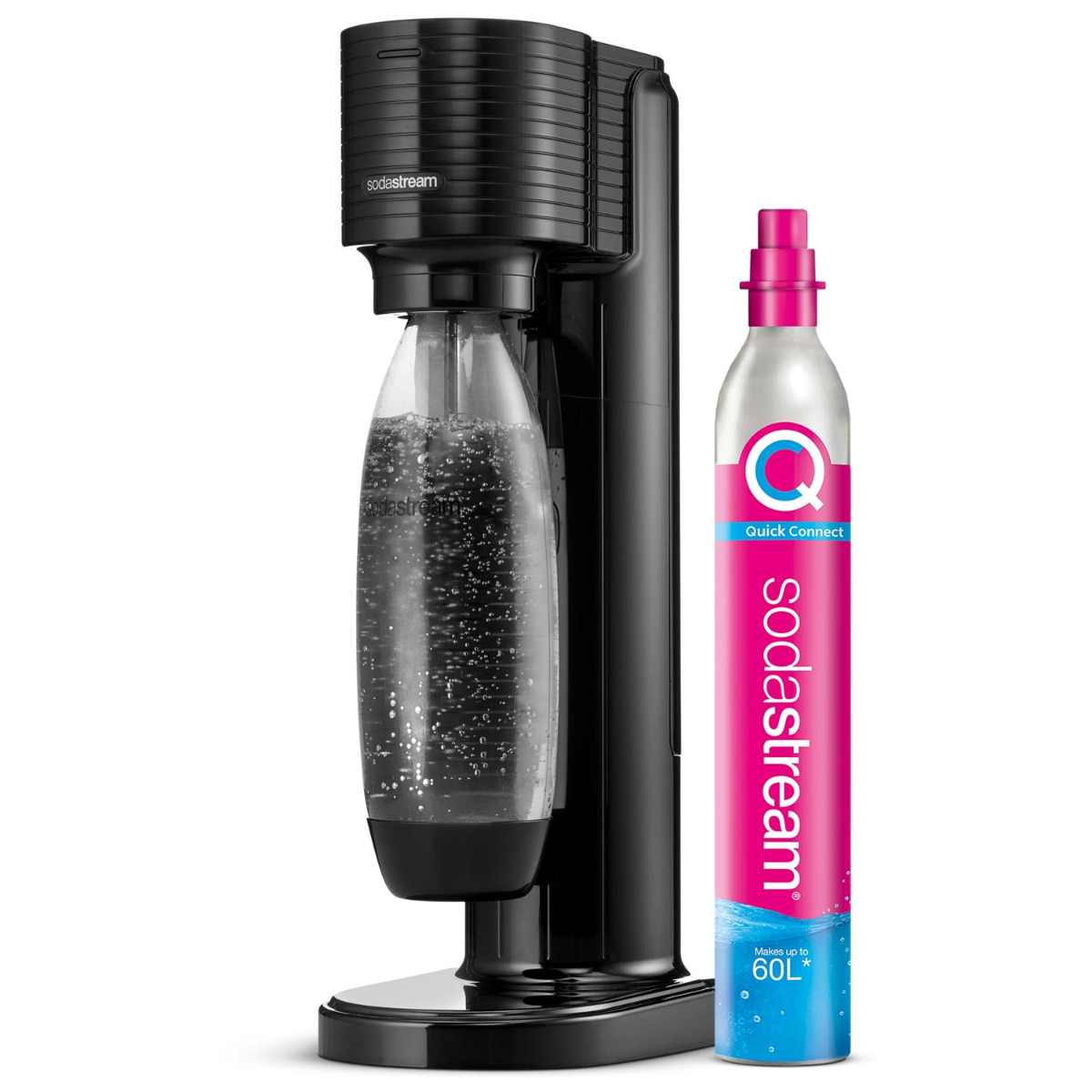 SodaStream Gaia Wassersprudler mit CO2-Zylinder und 1x 1L Kunststoff-Flasche 