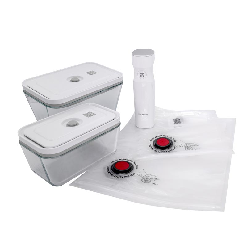 Zwilling Vakuum Starterset M/L / 7-tlg Borosilikatglas weiß Premium EU