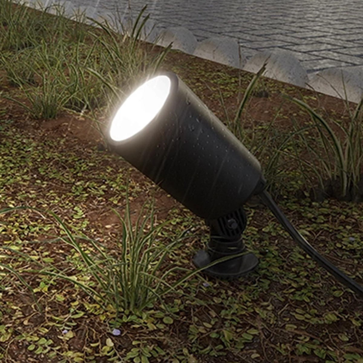 Hama Gartenleuchte WLAN, Gartenstrahler + Erdspieß, IP65, farbig