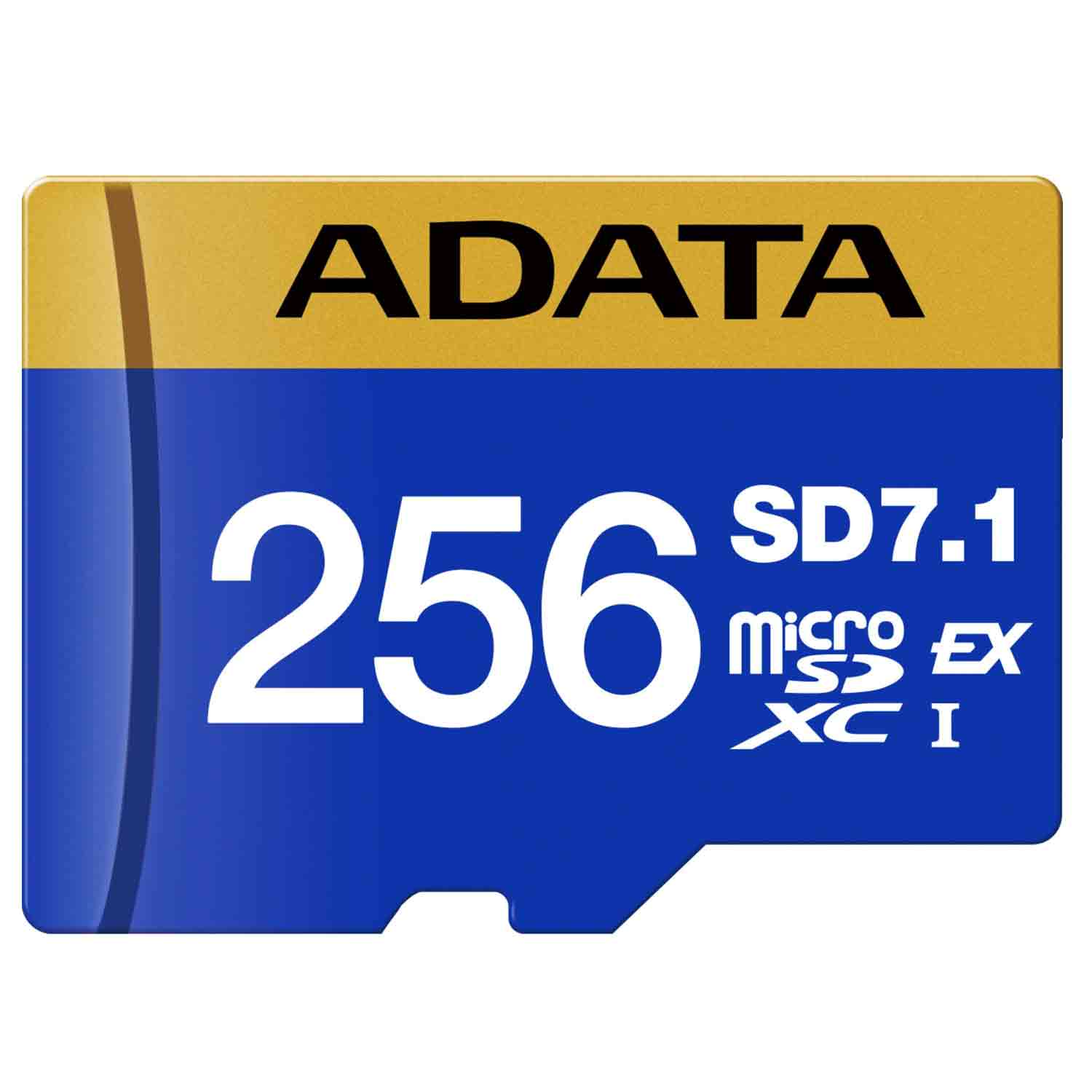 ADATA Premier Extreme microSD 256GB SD7.1 Speicherkarte blau/gelb