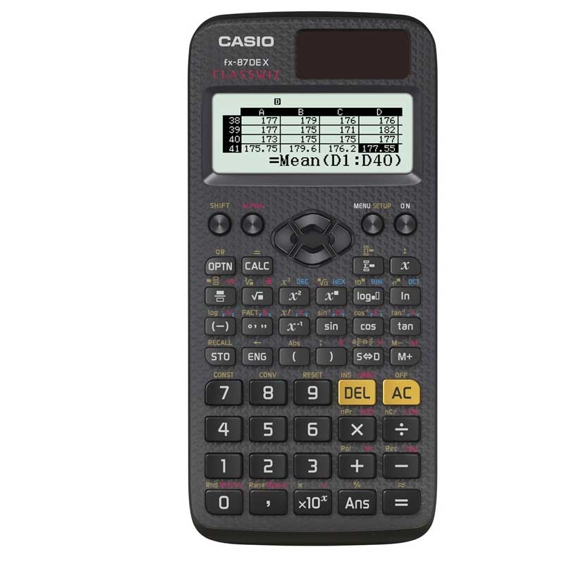 Casio FX-87DE X Schulrechner 593 Funktionen - schwarz