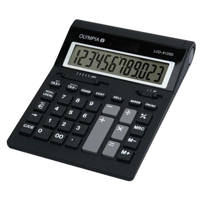 Olympia LCD 612 SD Büro Taschenrechner schwarz