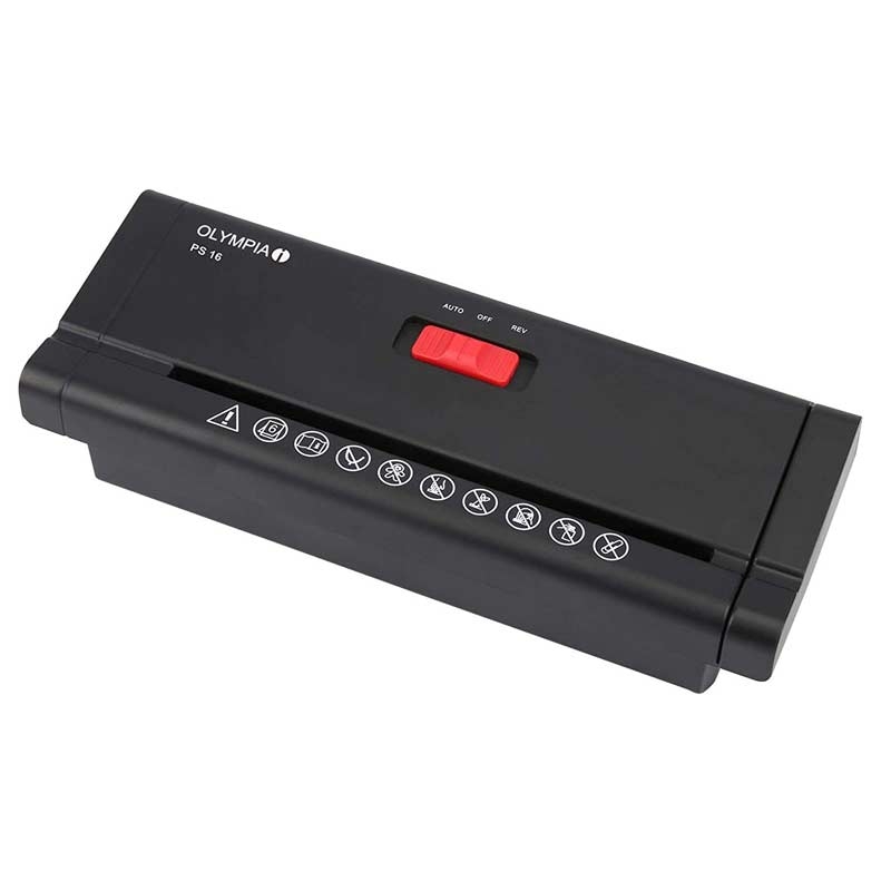 Olympia PS 16 Aktenvernichter Aufsatz mit Streifenschnitt P2 - schwarz