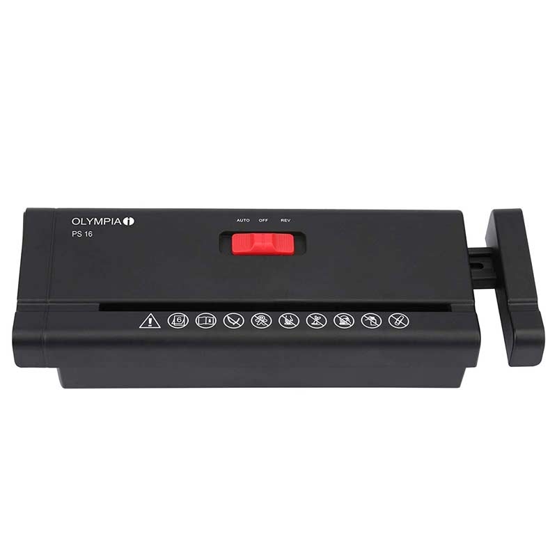 Olympia PS 16 Aktenvernichter Aufsatz mit Streifenschnitt P2 - schwarz