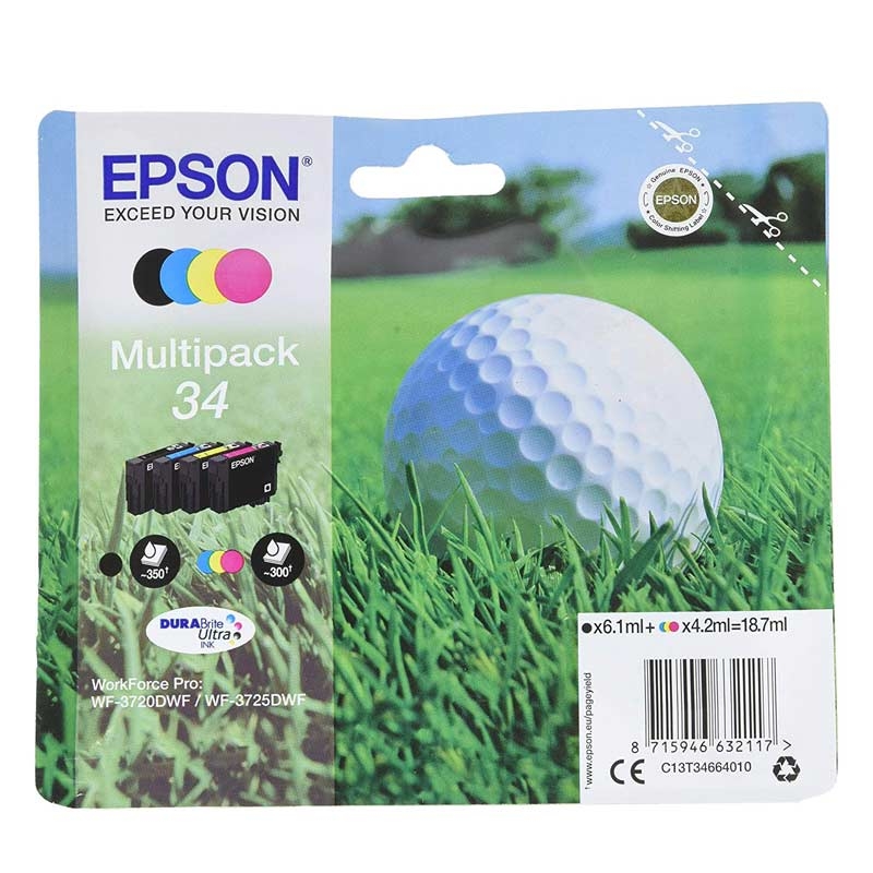 EPSON Multipack 4-farben 34 Tinte DURABrite Ultra BCMY