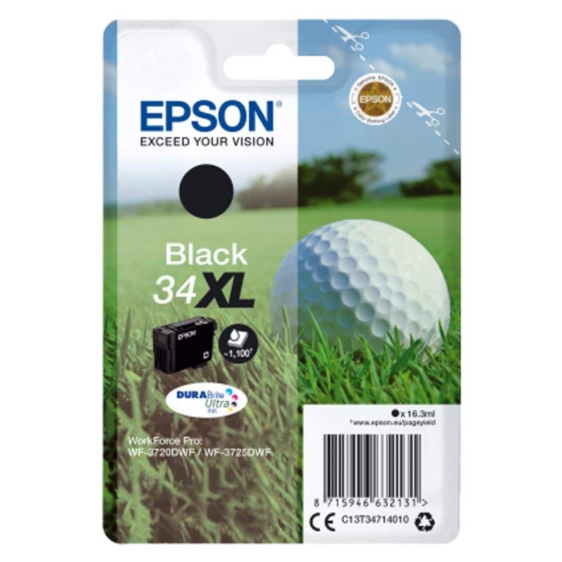 EPSON Singlepack 34XL Schwarz DURABrite Tinte Ultra (XL)