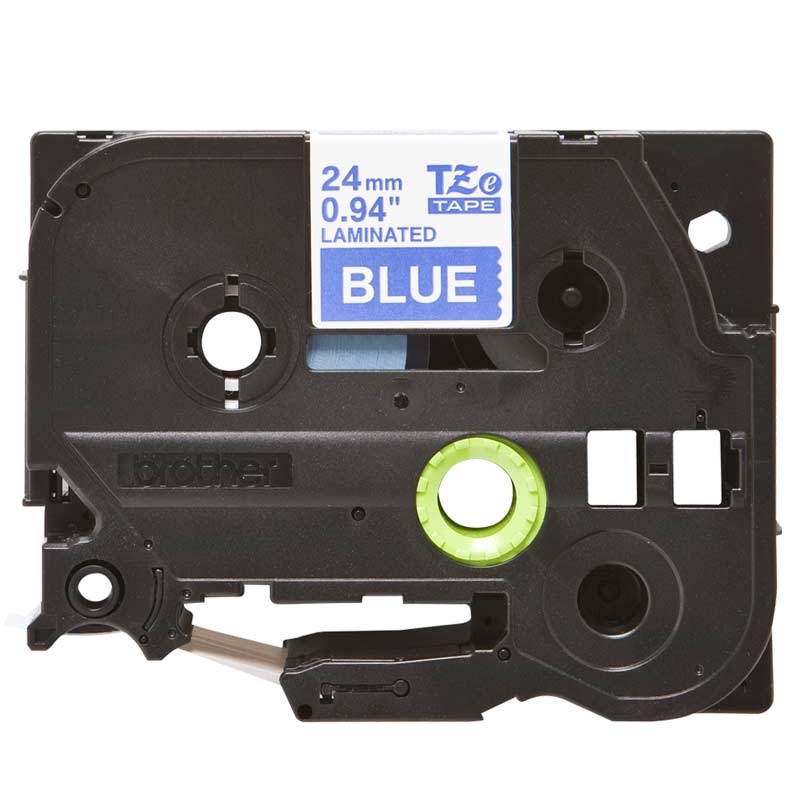 Brother TZe-555 Schriftband P-touch weiß auf blau 24mm