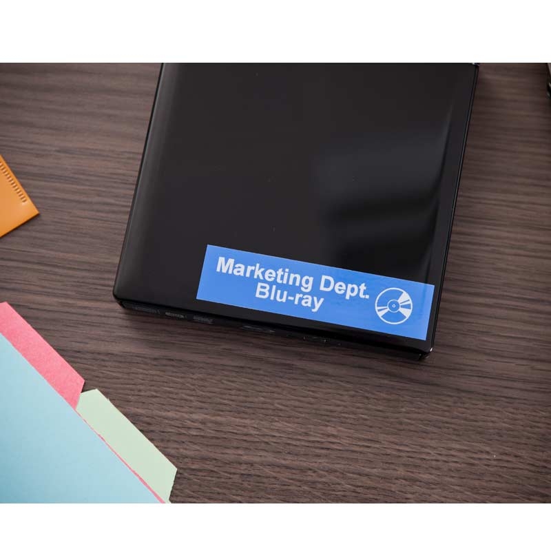 Brother TZe-555 Schriftband P-touch weiß auf blau 24mm