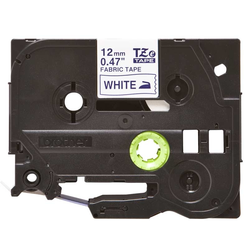 Brother TZe-FA3 P-touch Schriftband blau auf weiss Textil 12mm