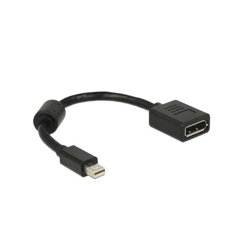 Delock Adapterkabel mini DisplayPort St > DisplayPort Bu black